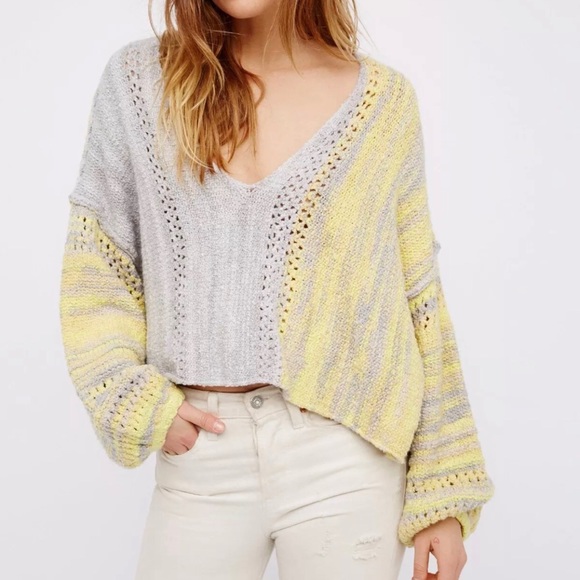 Free People Sweaters - 🔥Free People Amethyst Sweater Gray Size Medium